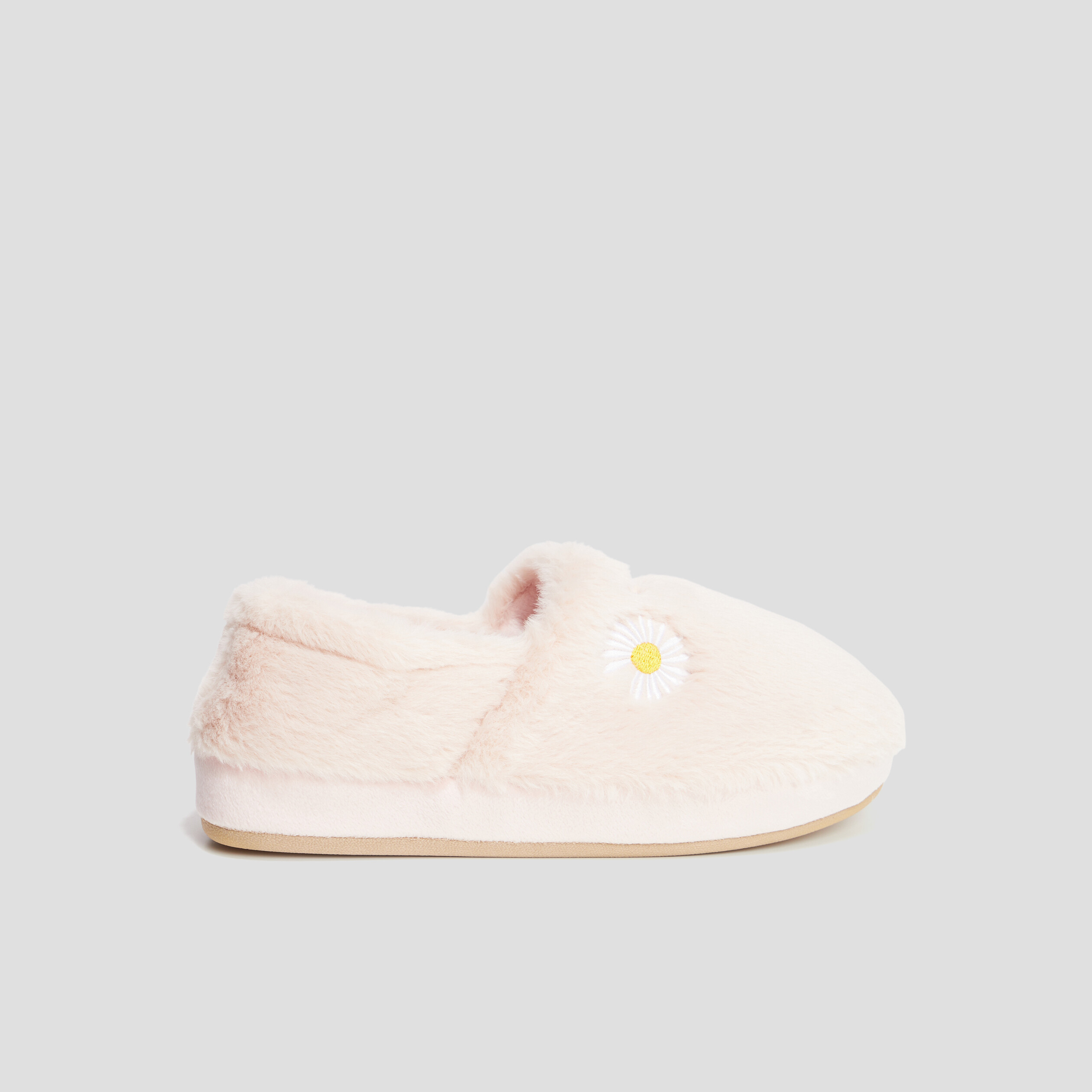 Chaussons sans gêne fourrure rose femme | La Halle