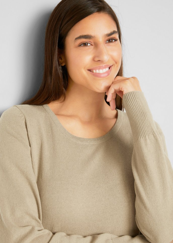 Basic Pullover mit recycelter Baumwolle