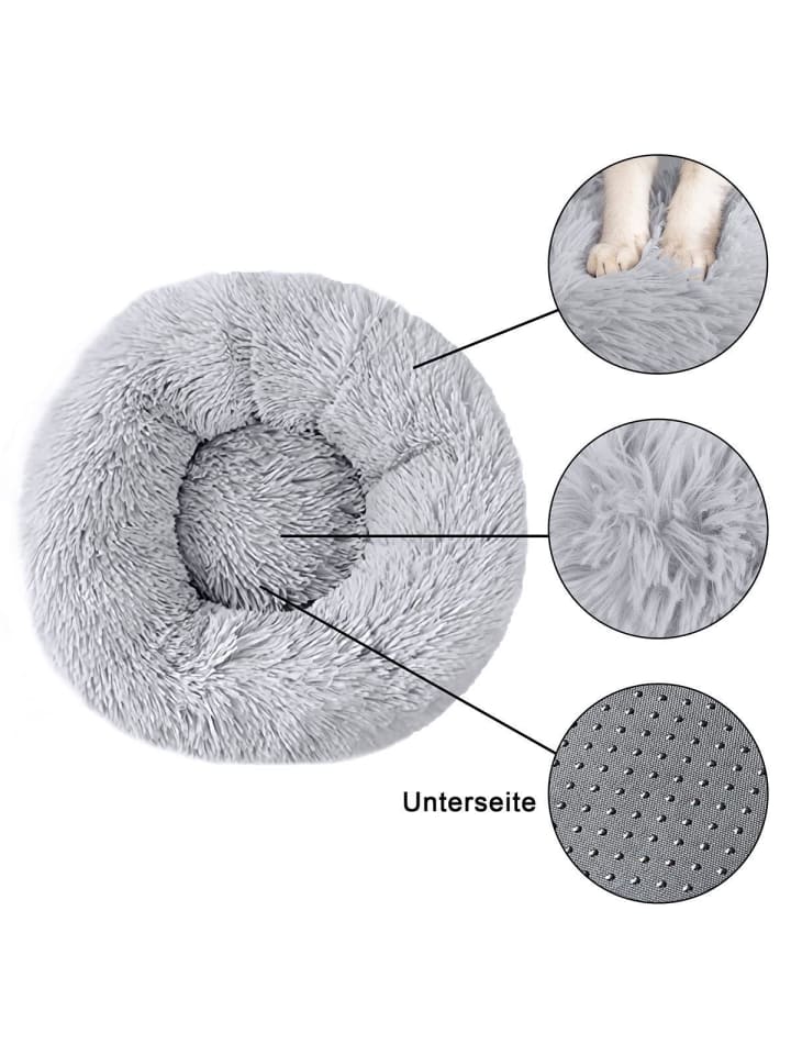 Intirilife Hundebett Katzenbett in Hell Grau 100cm günstig kaufen 100 cm