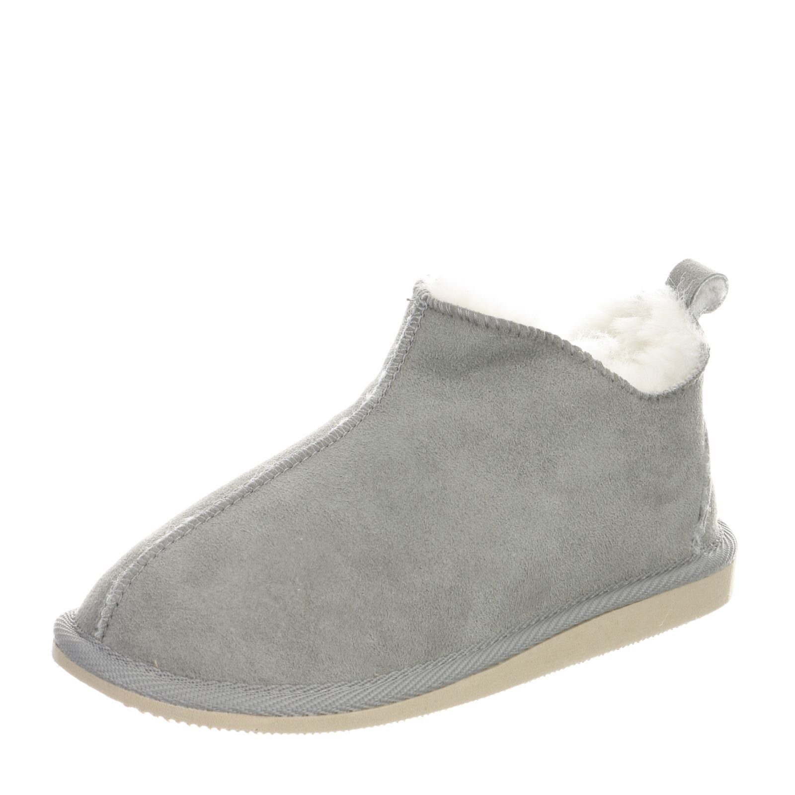 Hollert Hausschuh Herren Hüttenschuhe Prinz Fellschuhe Echtleder Merino Schaffell warm & atmungsaktiv
