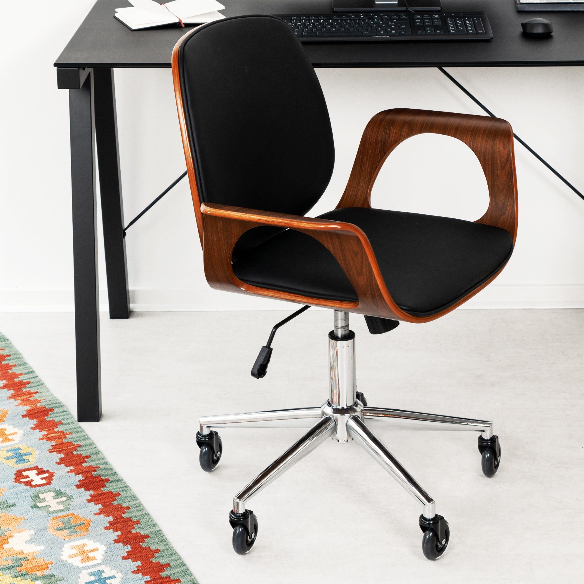 kwmobile Stuhlrolle Bürostuhl 5er Set Rollen - Hartbodenrollen für Schreibtischstuhl, (5-St)