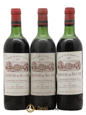 Château de Bel-Air  1976 - Lot de 3 Bouteilles
