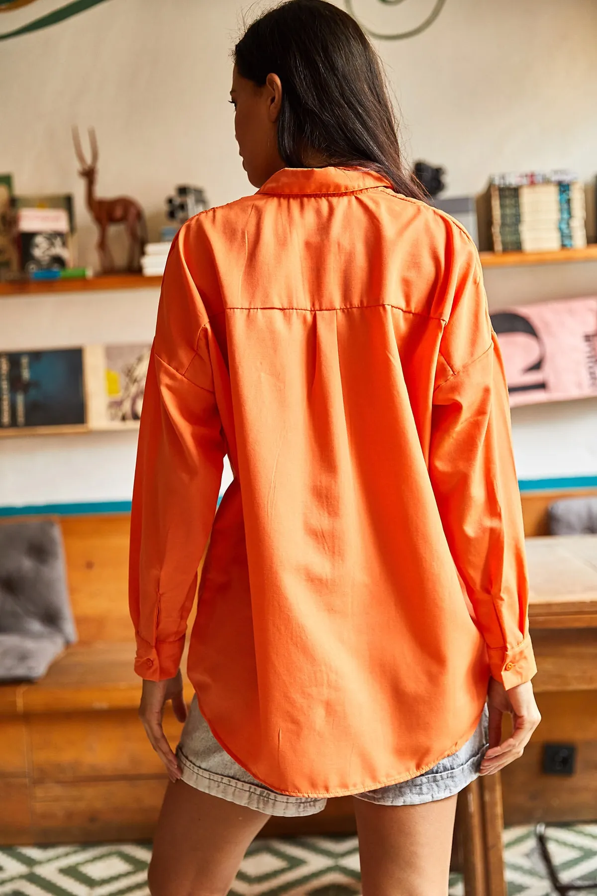 Olalook  Hemd - Orange - Boyfriend