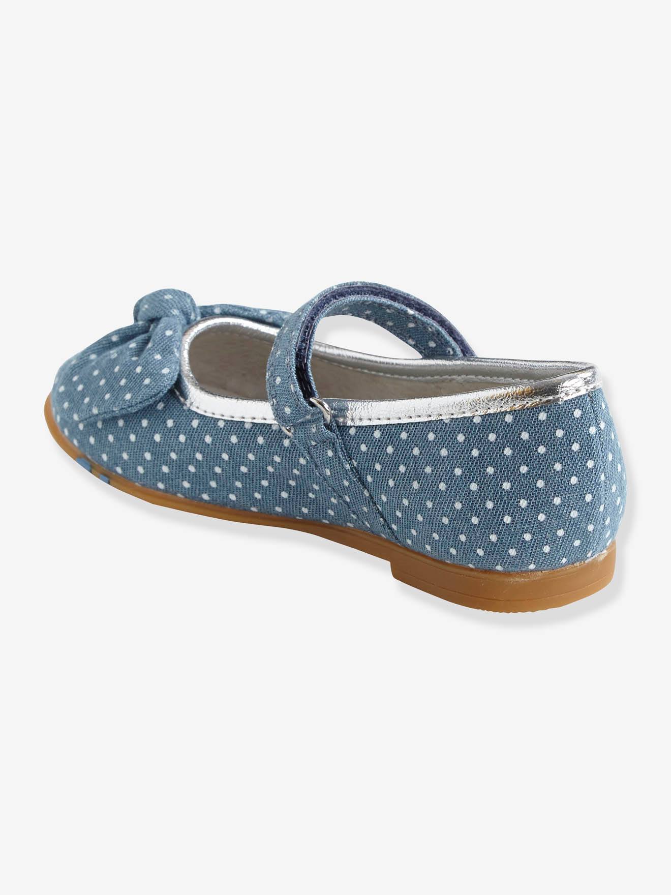 Ballerines scratchées fille collection maternelle blue denim