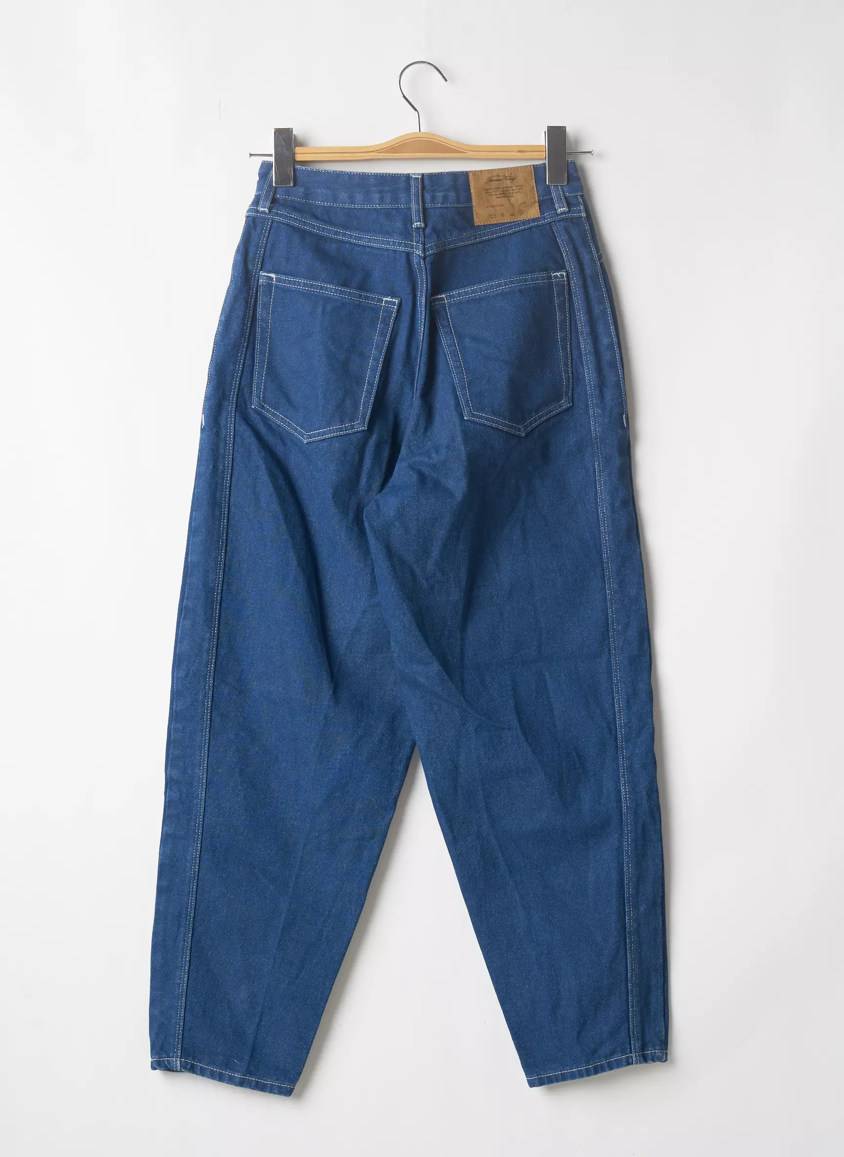 American Vintage Jeans Coupe Large Femme couleur bleu