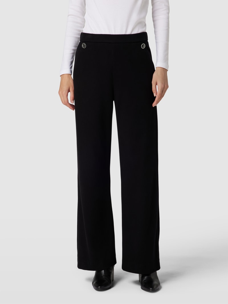 Hose mit weitem Bein Modell 'PALINA' in schwarz