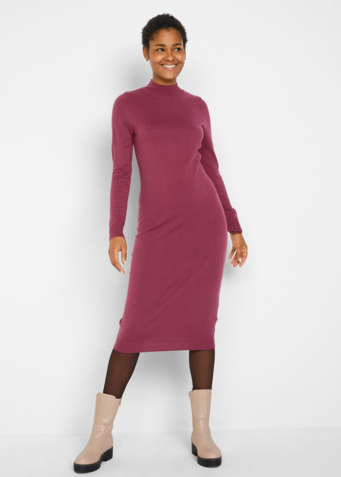 Strickkleid mit Stehkragen