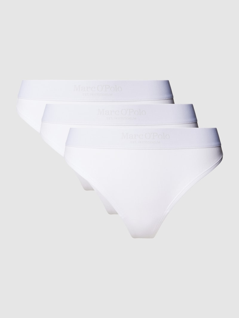 String mit elastischem Logo-Bund im 3er-Pack in weiß