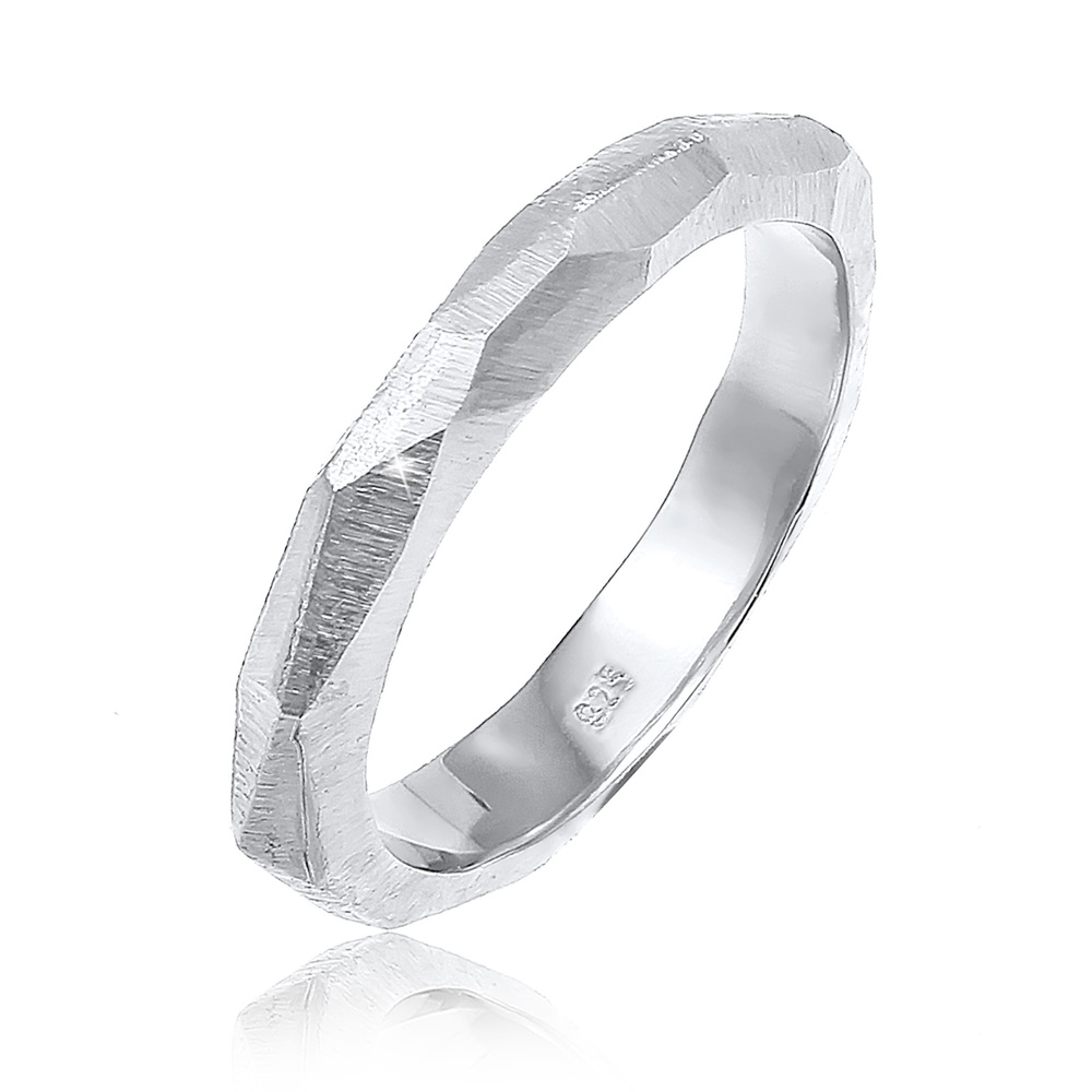 Elli PREMIUM Elli PREMIUM Bague Basic Engagement Bague Femme-Plaqué Or Argent (925/1000) Bague