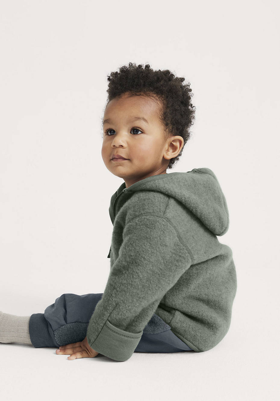 Wollfleece-Jacke aus reiner Bio-Merinowolle