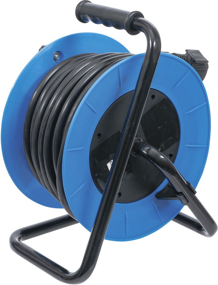 Enrouleur de câble BGS 3360, 15 m, 3 x 1,5 mm², 4 prises, IP 20, 3000 W