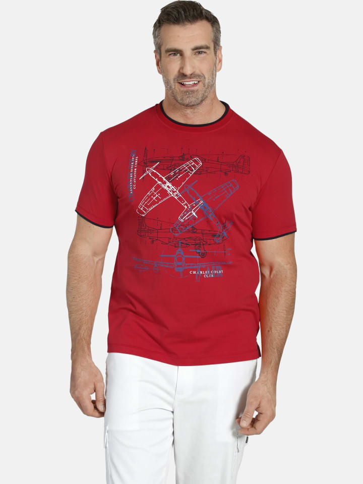 Charles Colby T-Shirt EARL DILLONS in rot günstig kaufen