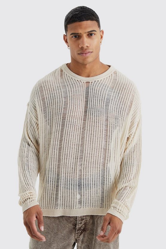 Kastiger Oversize Strickpullover