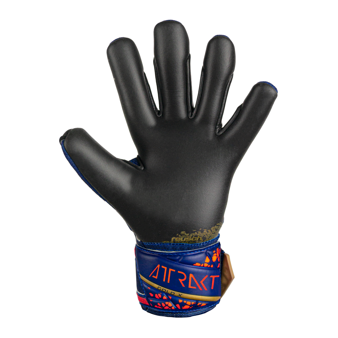 Reusch Attrakt Gold X TW-Handschuhe Kids Blau Gold Schwarz F4411