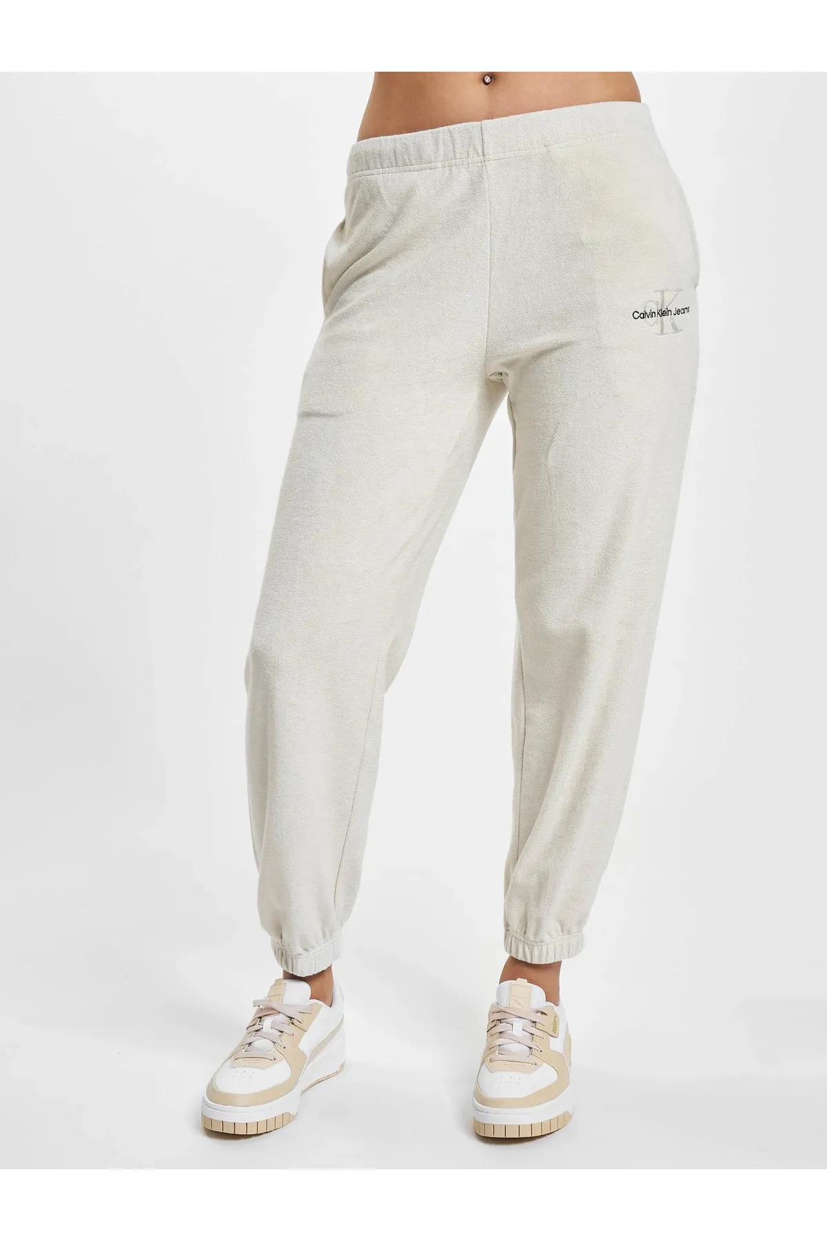 Calvin Klein  Damen Calvin Klein Jeans Monogramm Frottee-Jogginghose