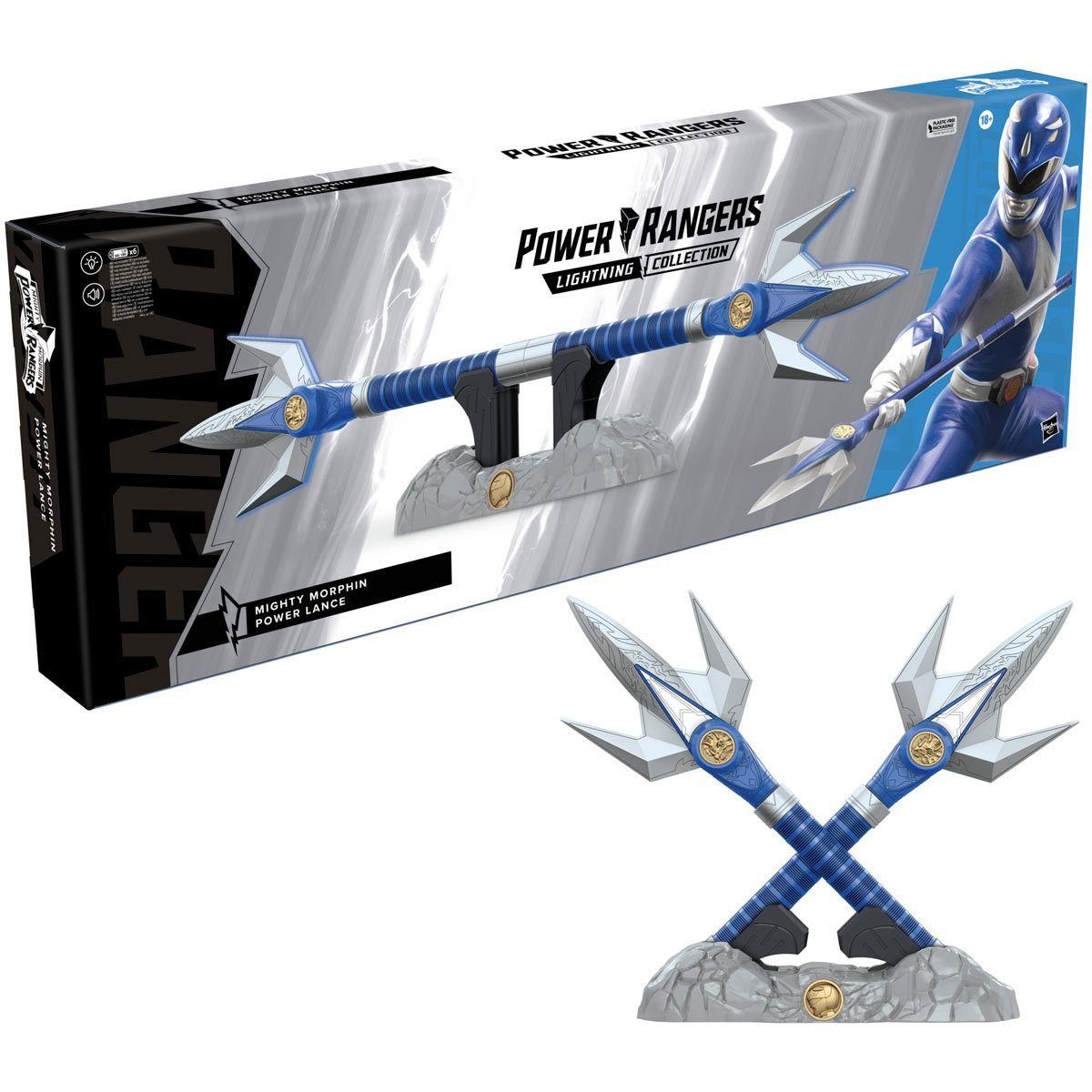 Hasbro Spielzeug-Schwert Power Rangers Lightning Collection Blue Ranger Power Lance Replik
