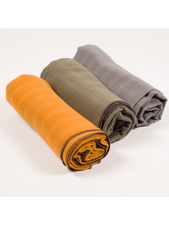 SlumberOrganix Bio Musselin Tücher 3er-Pack in Grün günstig kaufen 75x75 cm