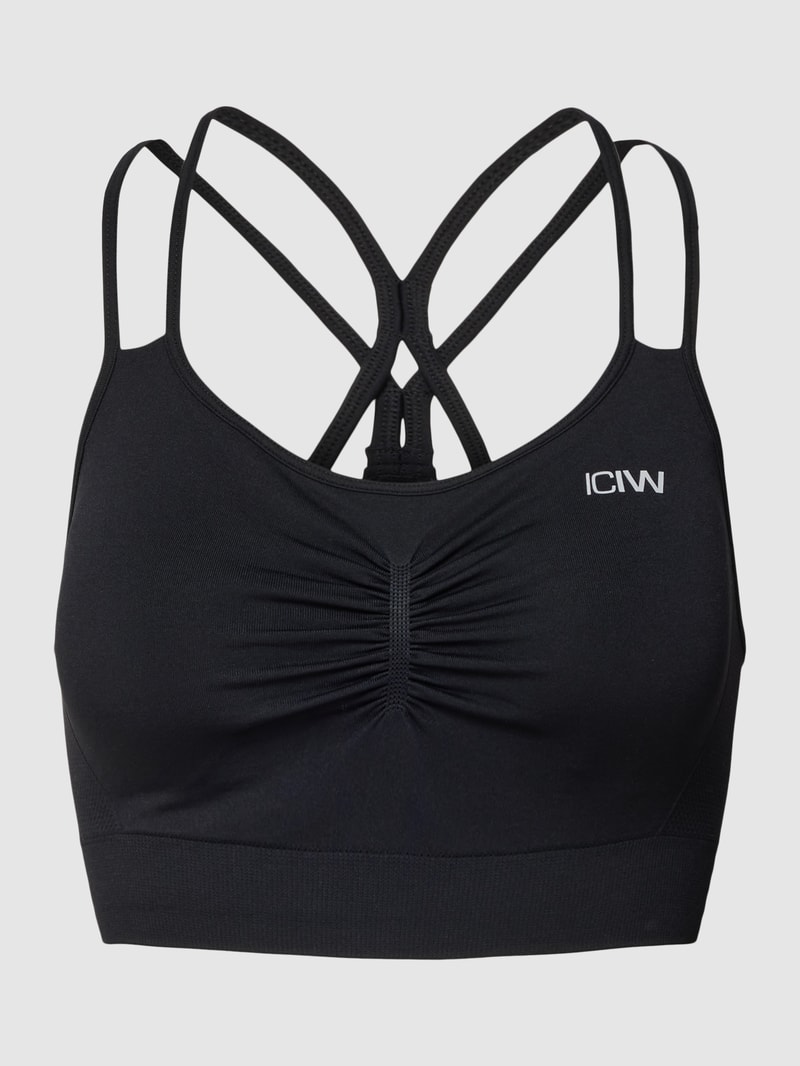 Bustier mit Label-Print Modell 'Define Seamles Scrunch' in schwarz
