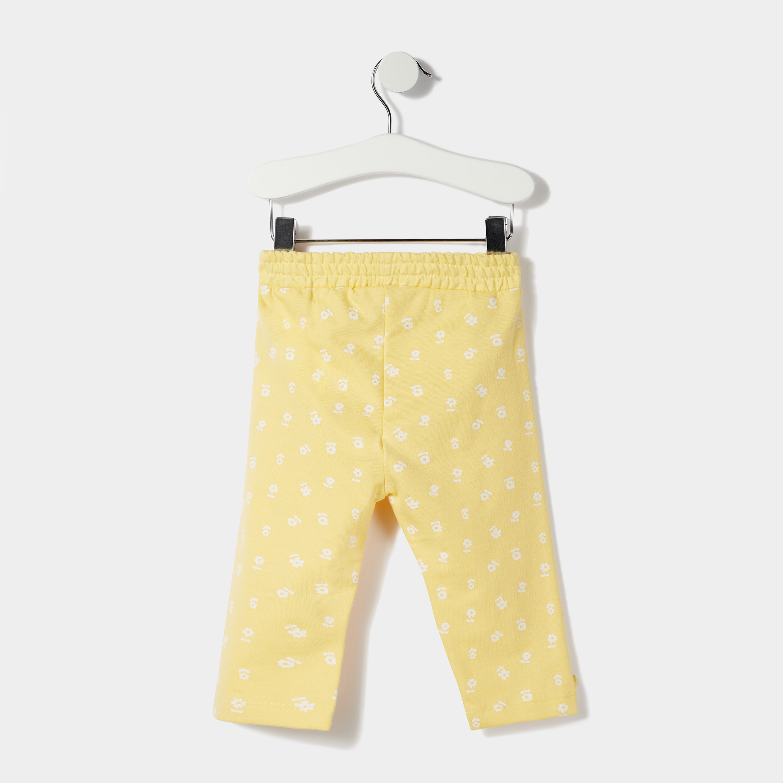 Pantalon taille élastiquée jaune clair bébé fille | La Halle