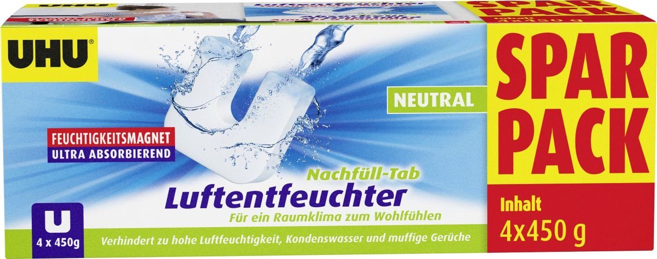 UHU Luftbefeuchter UHU Luftentfeuchter Nachfülltaps 4x450g