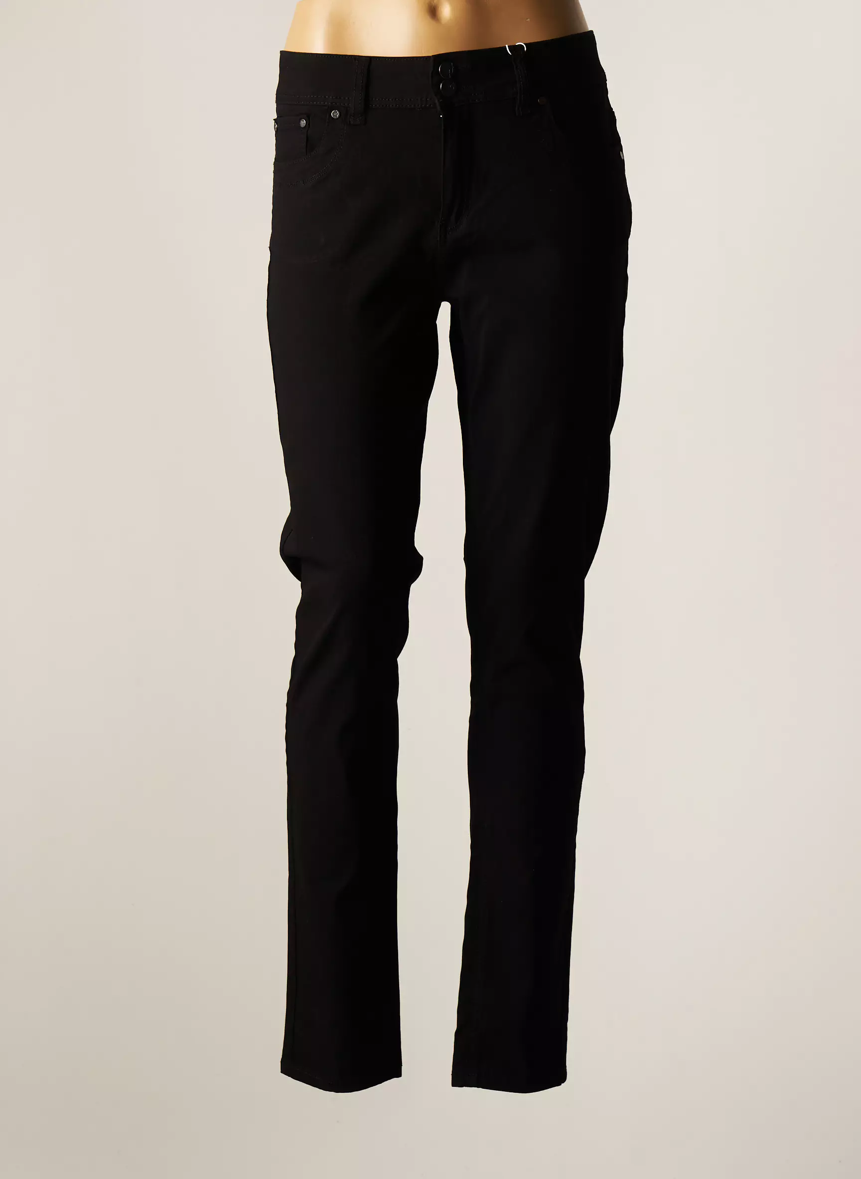 Fransa Pantalons Slim Femme couleur noir