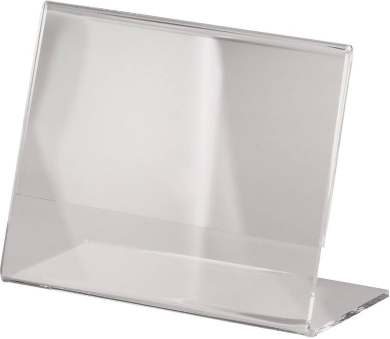 Sigel Tischaufsteller DIN A7 quer L-Form 10,5 (B) x 3,8 (T) x 7,7 (H) cm Transparent