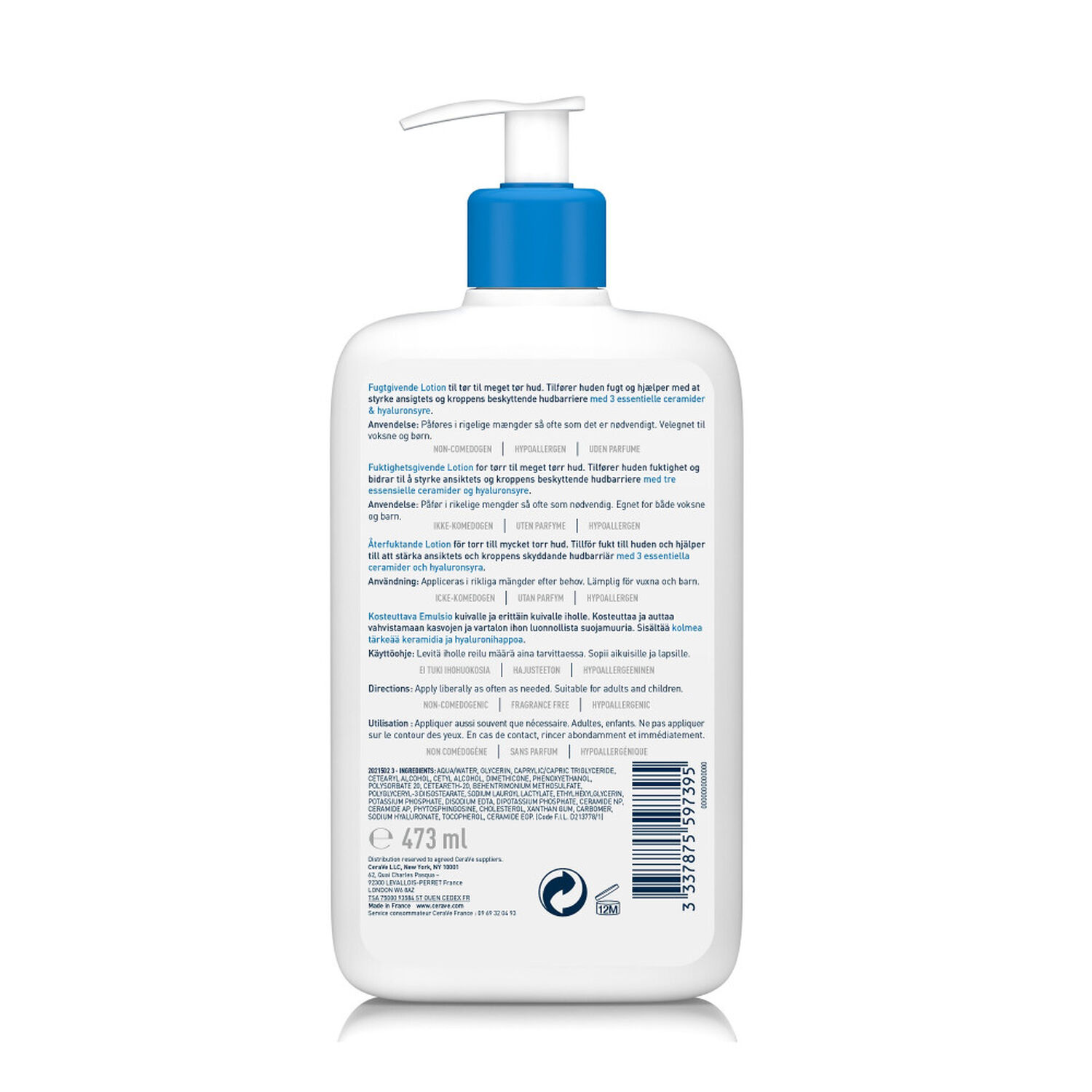 Cerave Lait Hydratant Peaux Sèches à Très Sèches