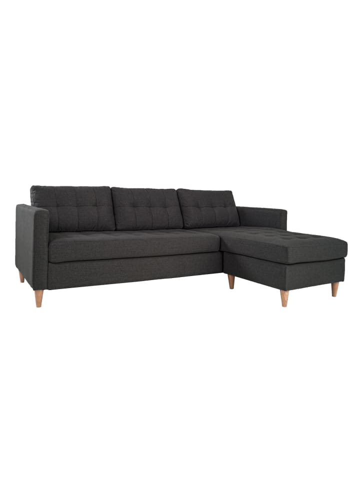 ebuy24 Ecksofa Marino Dunkelgrau 219 x 151 cm günstig kaufen onesize