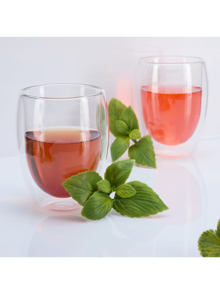 relaxdays 2 x Latte Macchiato Gläser in Transparent - 350 ml günstig kaufen onesize