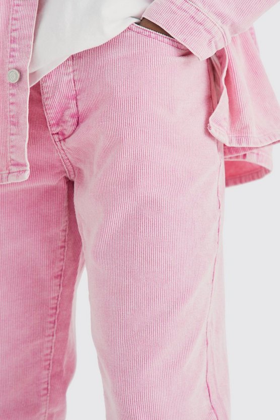Lockere Cord-Hose mit Acid-Waschung