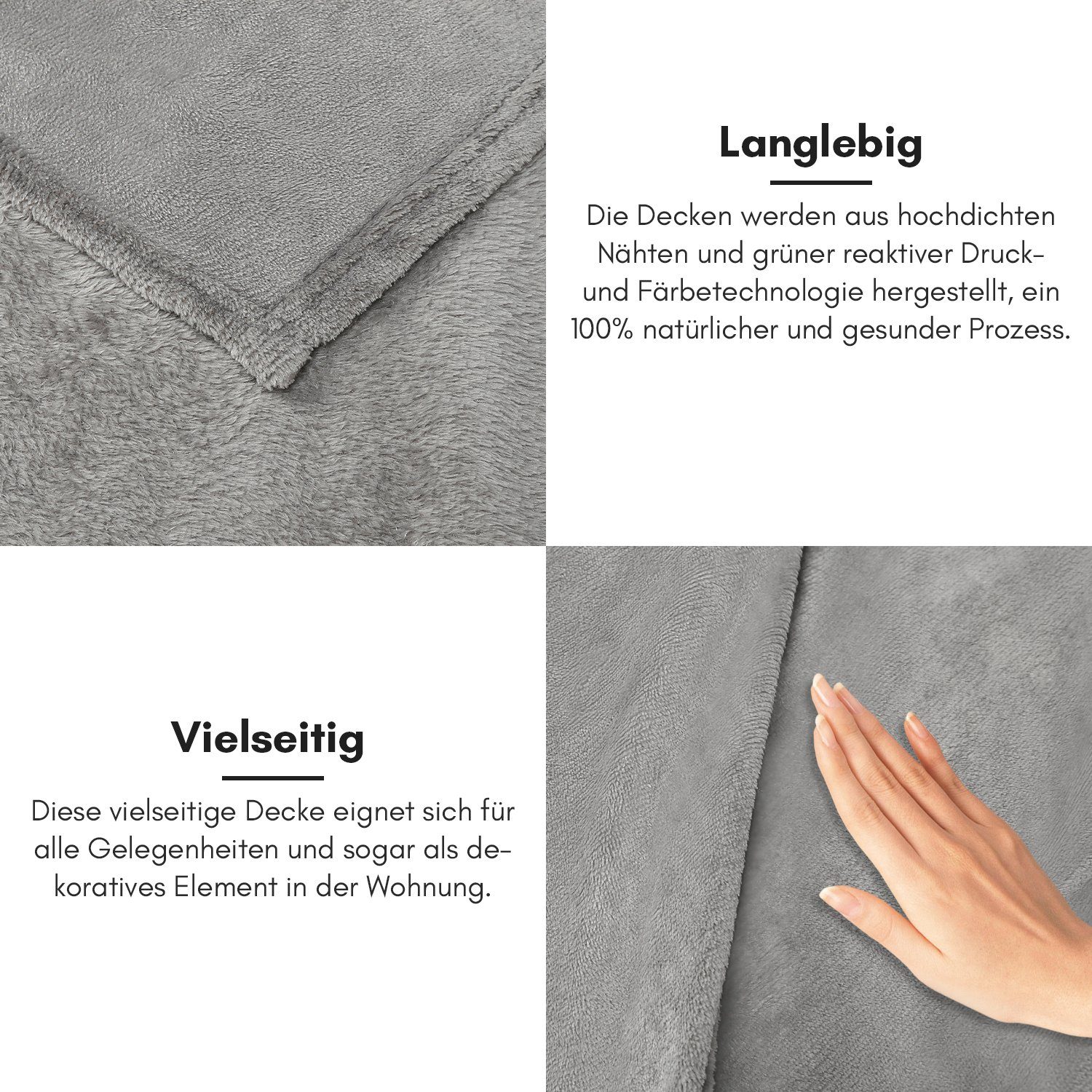Wohndecke Kuscheldecke Wohndecke Decke Felldecke Fleecedecke Super weich, Gimisgu
