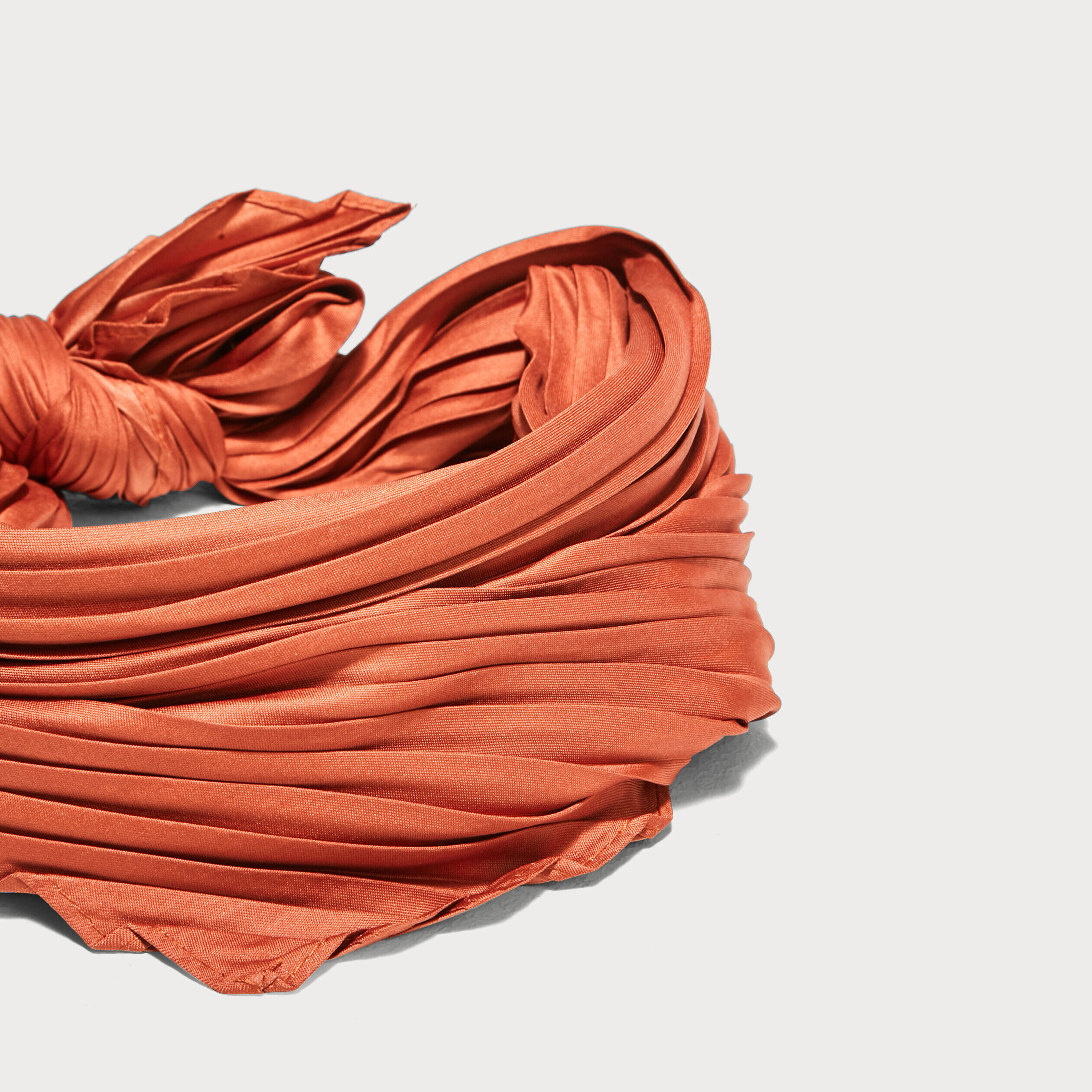 Foulard carré plissé orange foncé femme | Cache Cache