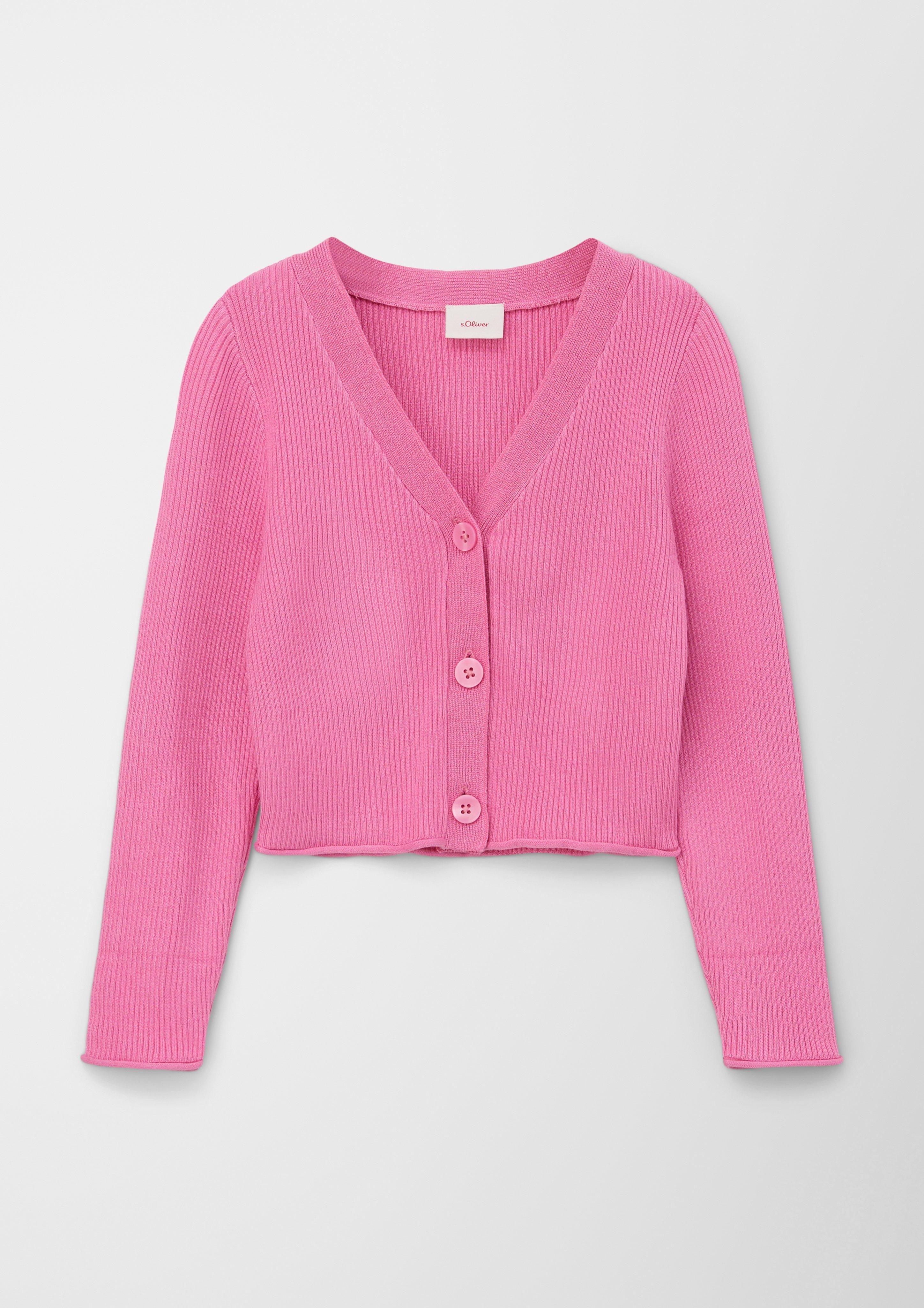 Strickjacke mit Rippstruktur  2130428-4419