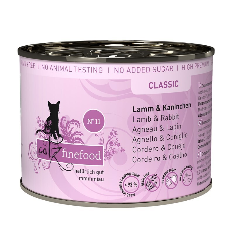 Catz finefood Nassfutter Catz finefood 6x200g No. 11 Lamm & Kaninchen