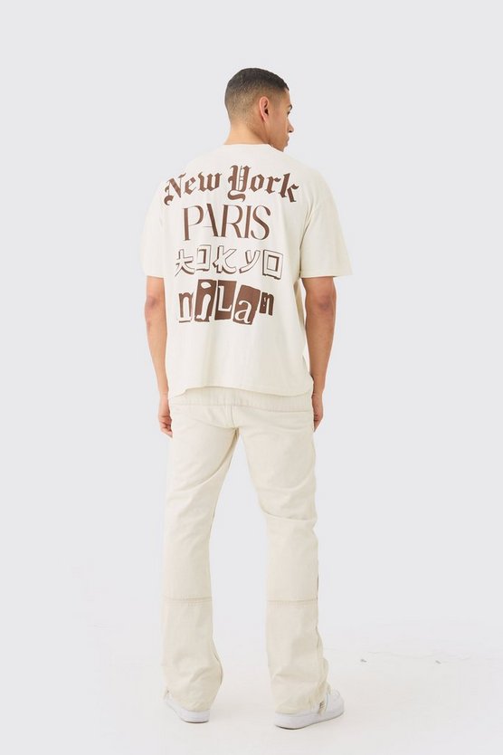 Oversize T-Shirt mit Site-Slogan