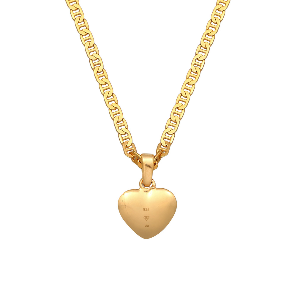 Elli Elli Collier Femmes pendentif coeur amour en argent sterling 925 plaqué or Bijoux