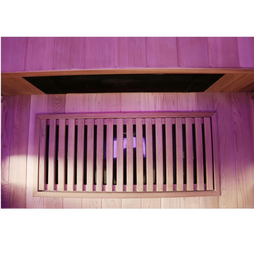 Dewello Infrarotkabine Infrarotsauna PIERSON PRO 135cm x105cm x 190cm Hemlock/ Zeder Duo-Strahler