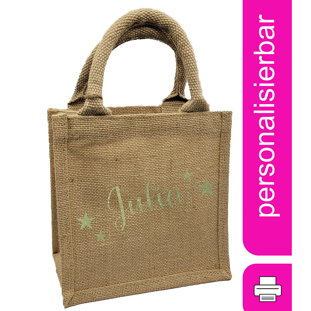 Nikolaus Tasche  / Nikolaussack mit Name personalisiert Gold / Glitzer