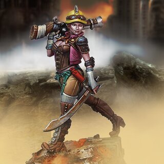 Female Gear 2 (blunderbuss, medium blade and hardened leather)