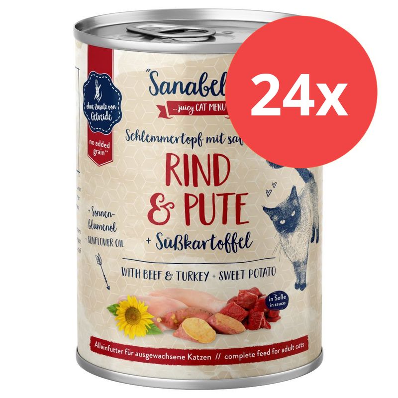 Sparpaket Sanabelle Fleisch in Soße 24 x 380 g