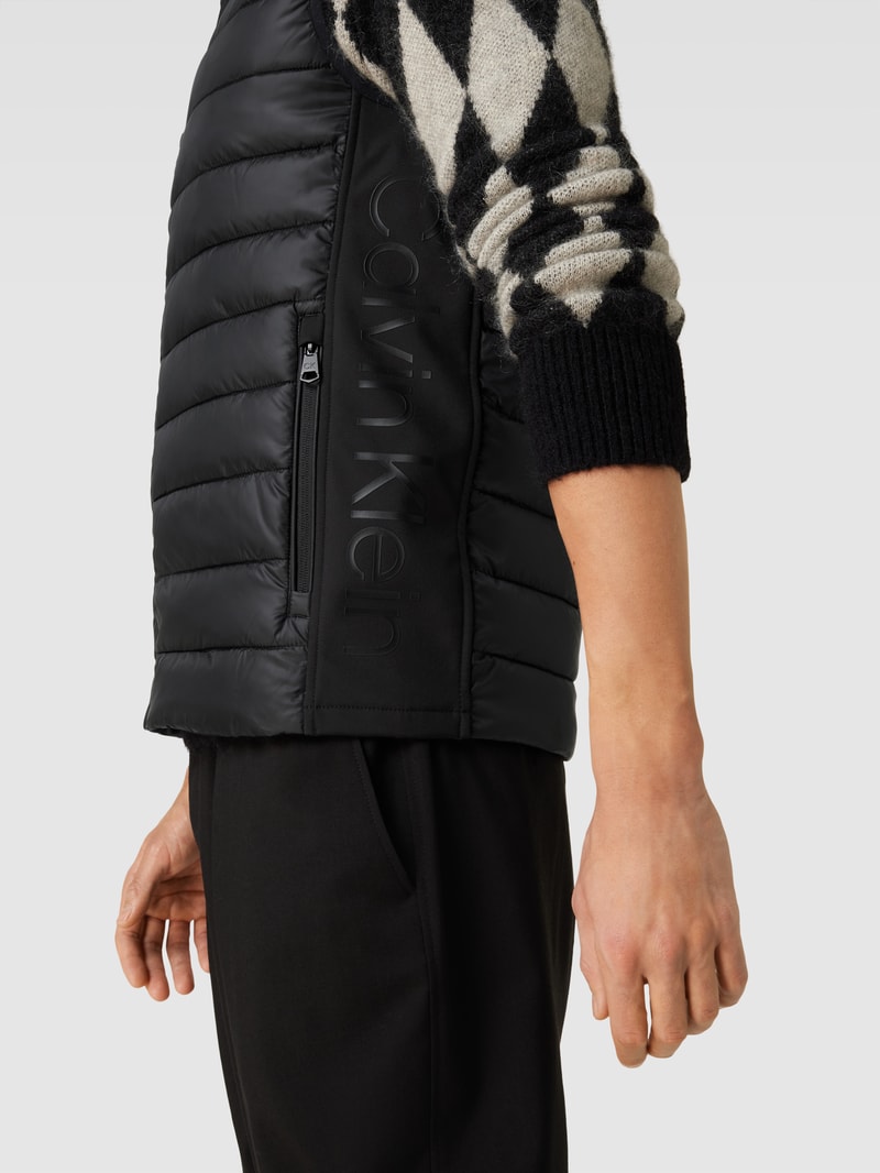 Weste mit Label-Details in schwarz