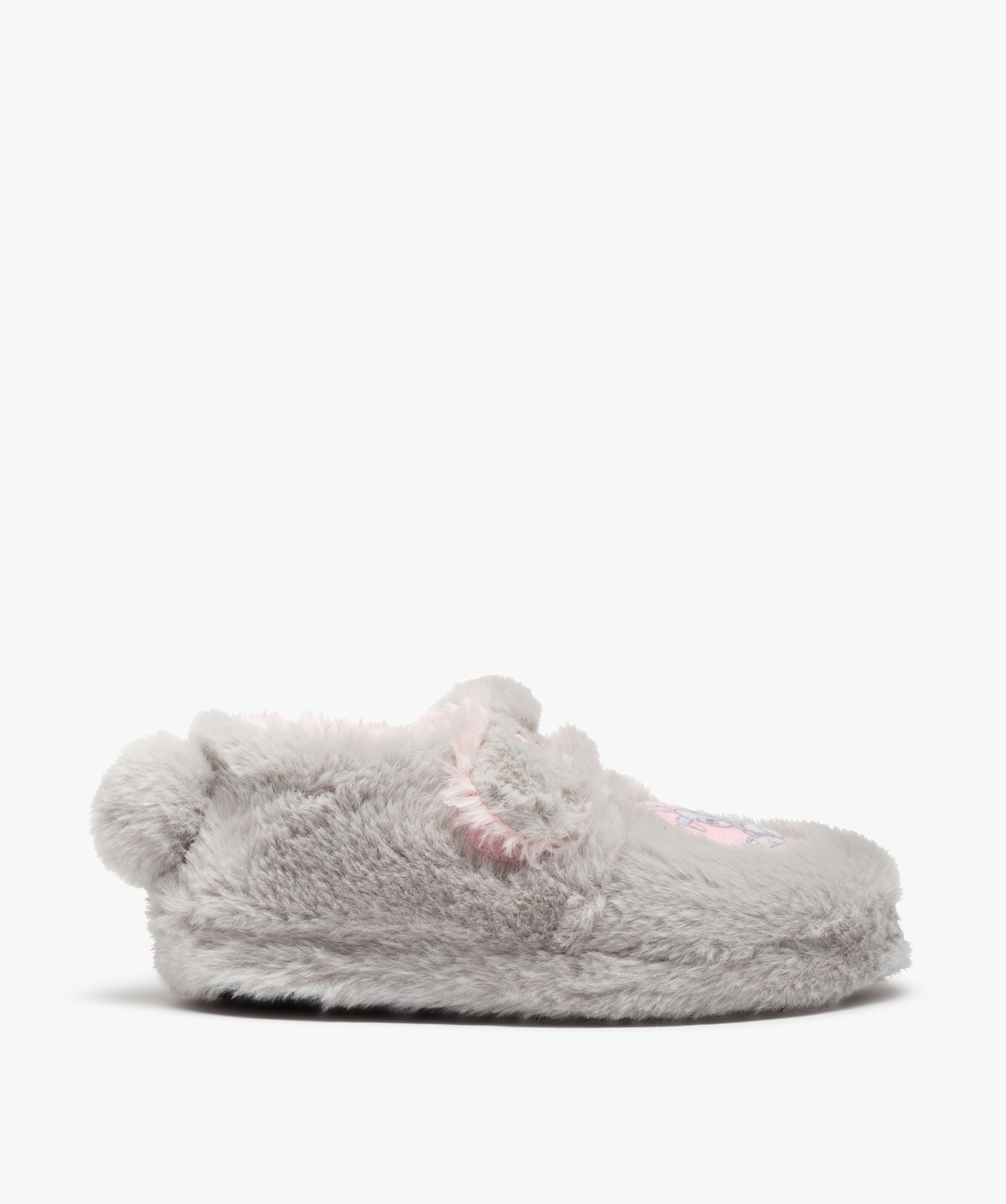 Chaussons fille en textile peluche Panpan - DS gris | GEMO