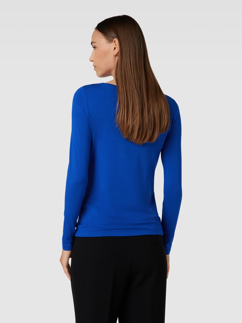 Longsleeve mit U-Boot-Ausschnitt in himmelblau