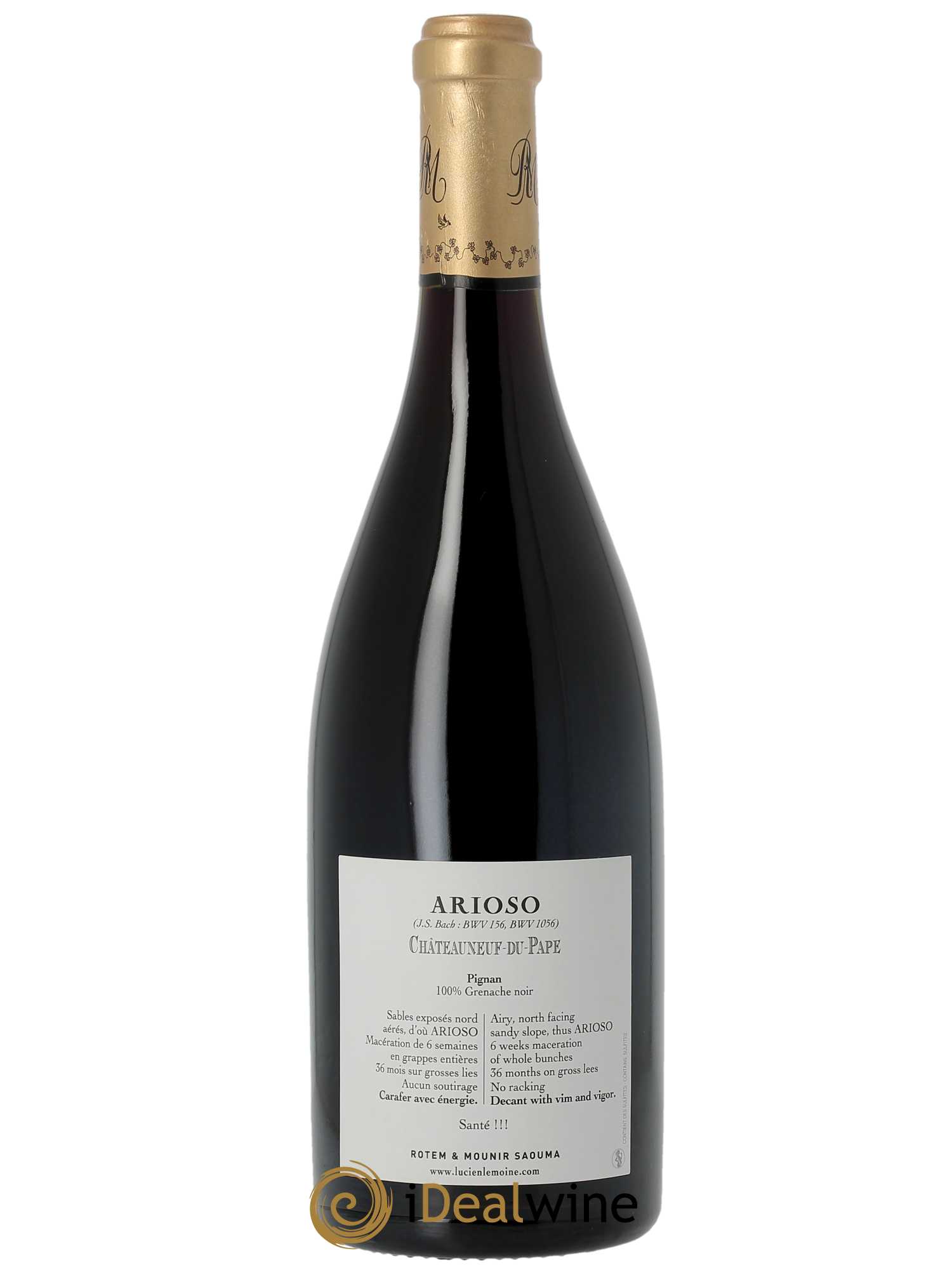 Châteauneuf-du-Pape Arioso Rotem & Mounir Saouma  2019 - Lot de 1 Bouteille