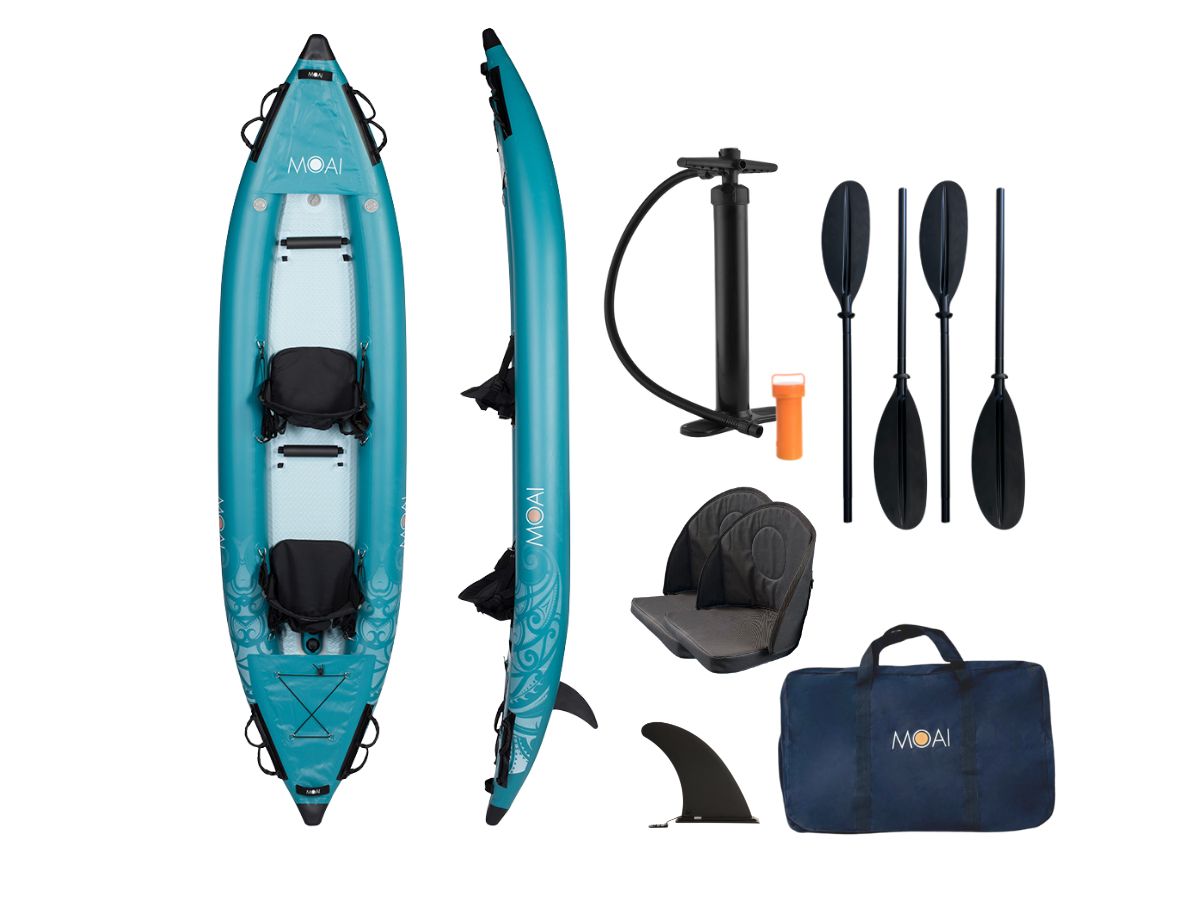 MOAI TANGALOA 2-Personen Aufblasbares Kajak Set
