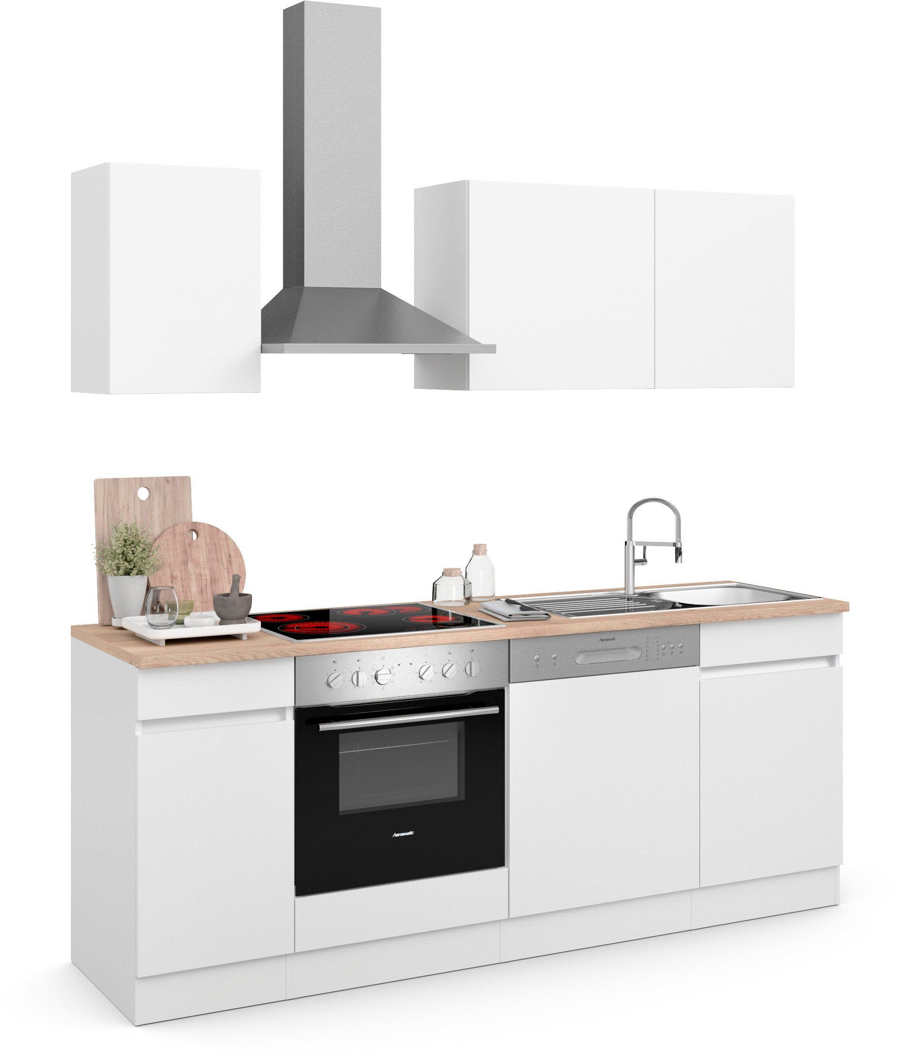 OPTIFIT Küche Safeli, Breite 210 cm, wahlweise mit oder ohne Hanseatic-E-Geräte
