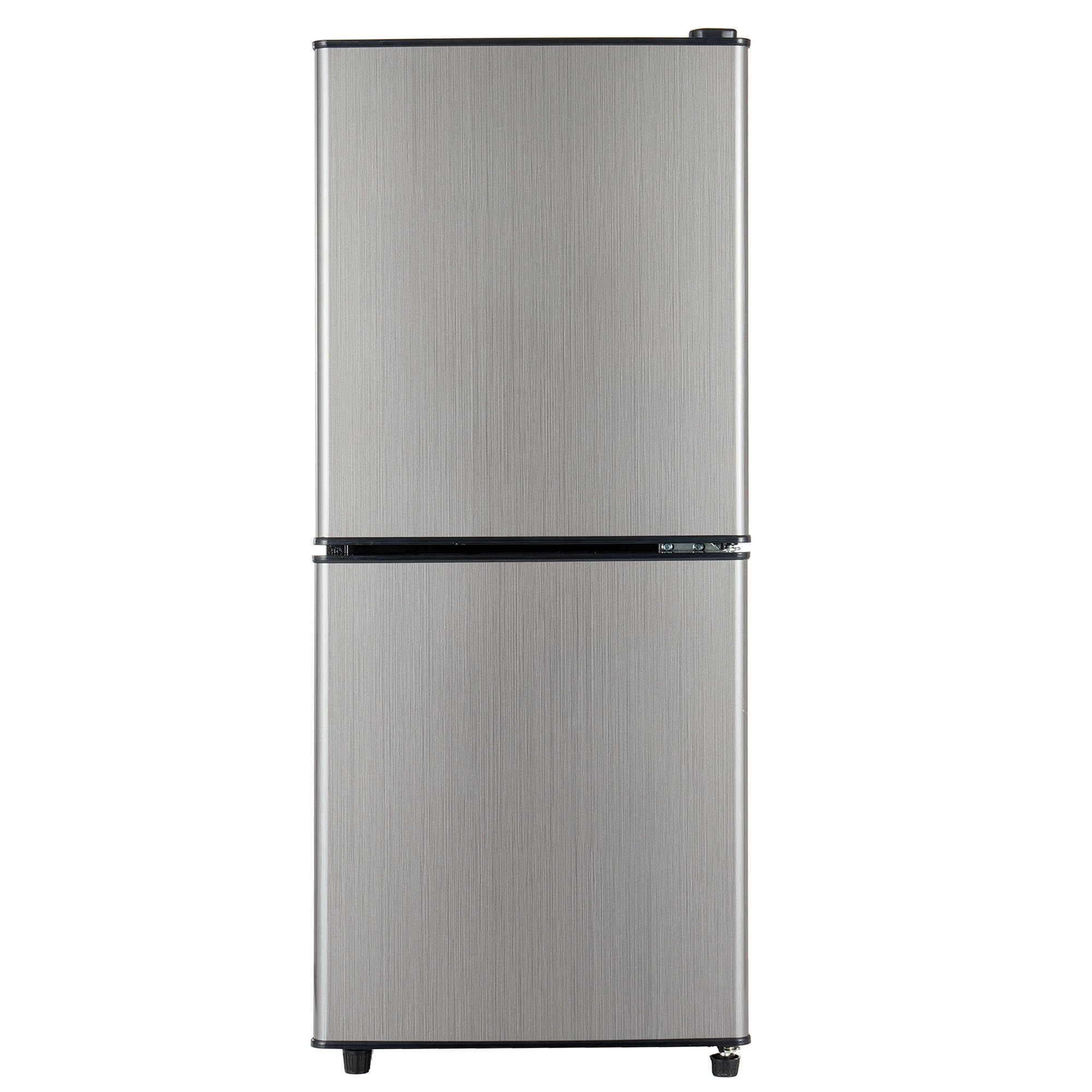 Merax Kühlschrank Kühl-/Gefrierkombination BCD-106W, 101.8 cm hoch, 42.5 cm breit, 106 Liter, LED-Beleuchtung, verstellebare Ablage und Füße