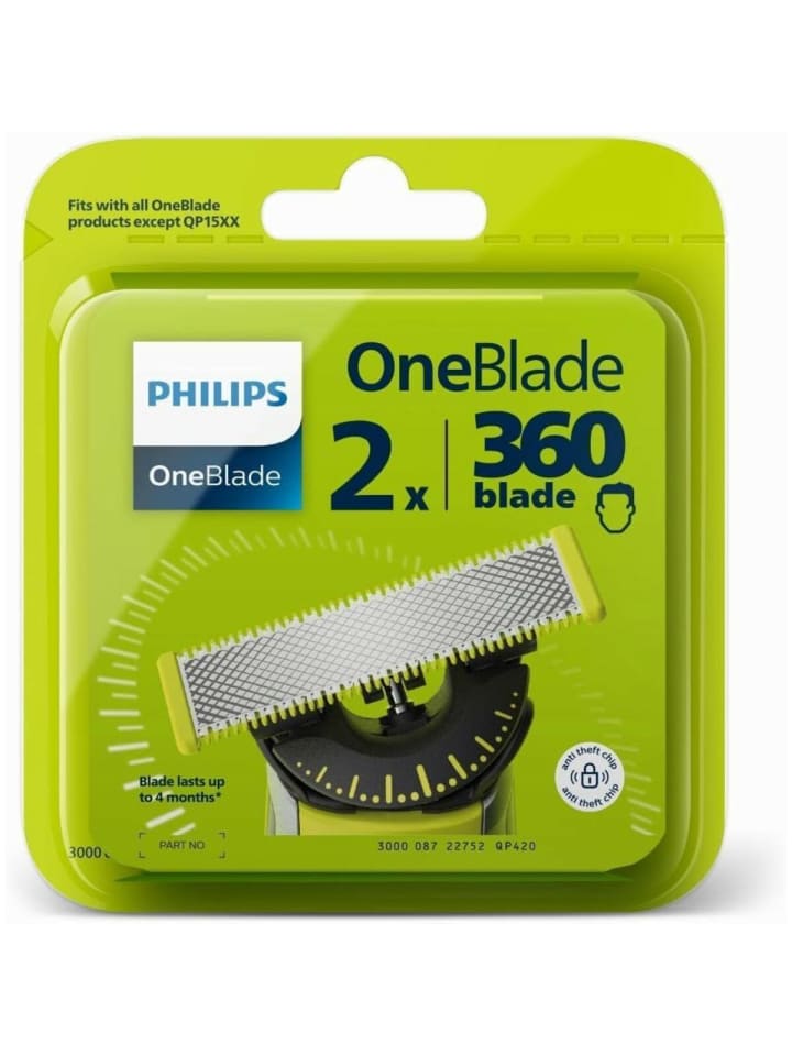Philips PHILIPS - Lâminas Flexíveis OneBlade 360 QP420/50 in Schwarz günstig kaufen onesize