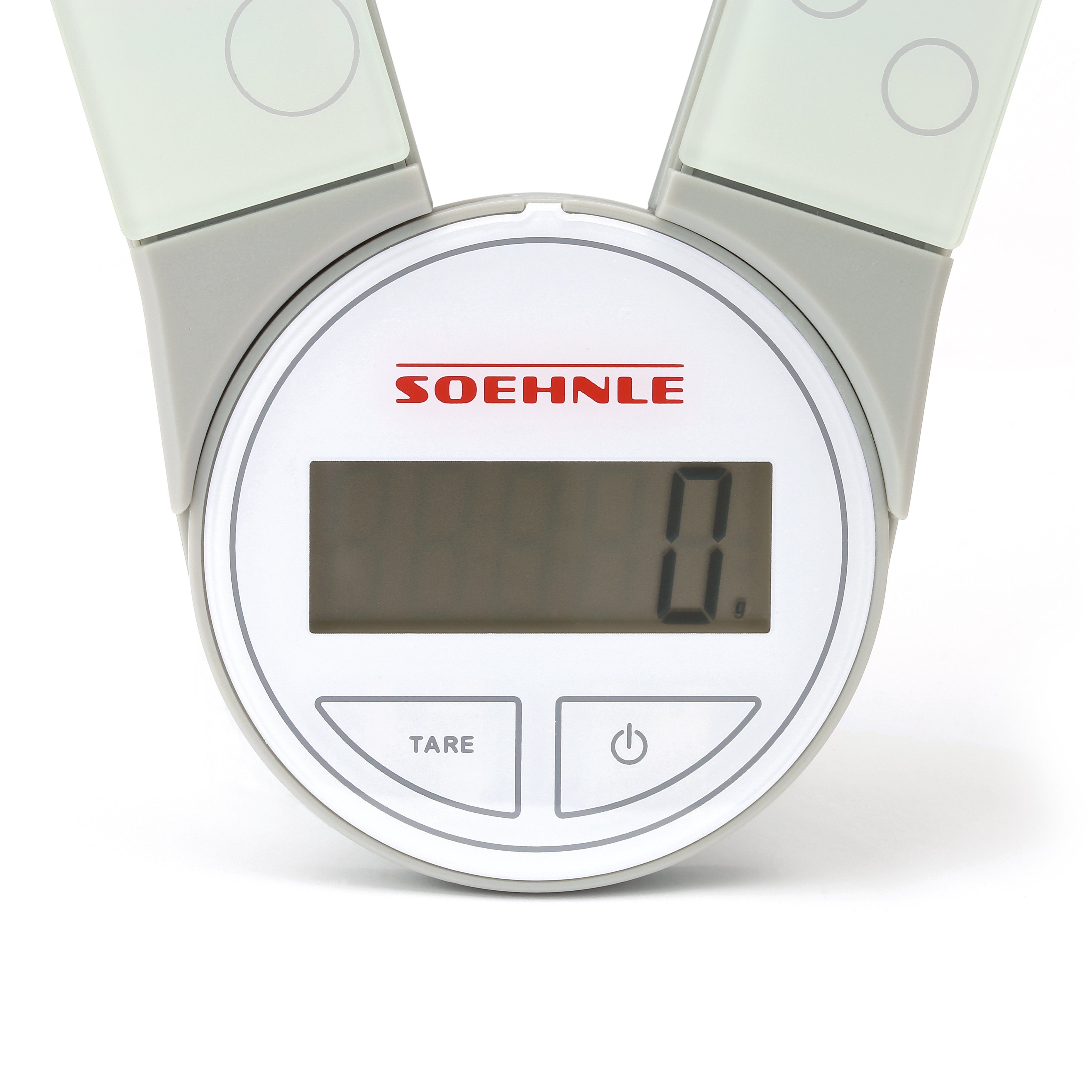 Soehnle Küchenwaage Genio, zusammenklappbar, stufenlos einstellbare Wiegefläche, 5 kg Tragkraft