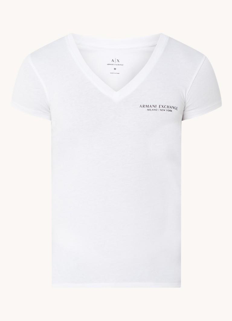Armani Exchange T-krekls ar logotipu un elastīgu audumu